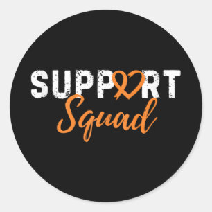 Unterstützung für Squad Leukämie Krebs Liebe Herz Runder Aufkleber