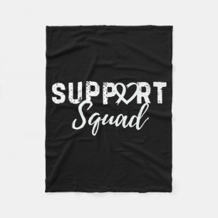Unterstützung für Squad Lungenkrebs Liebe Herz Whi Fleecedecke