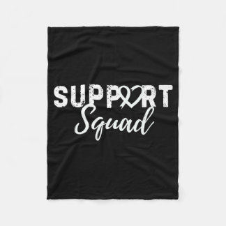 Unterstützung für Squad Lungenkrebs Liebe Herz Whi Fleecedecke