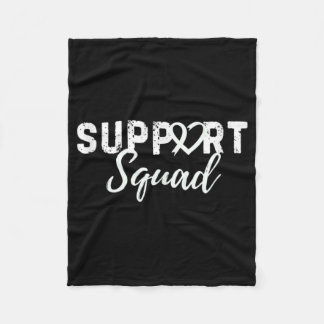 Unterstützung für Squad Lungenkrebs Liebe Herz Whi Fleecedecke