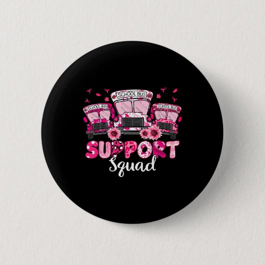 Unterstützung für Squad Pink Leopard Schulbusfahre Button (Vorderseite)