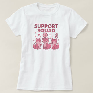 Unterstützung für Squad Pink Ribbon-Foxen T-Shirt