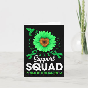 Unterstützung für Squad Sunflower Green Ribbon Men Karte