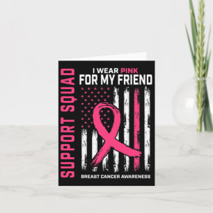 Unterstützung für Squad Tragen rosa Friend Breast Karte