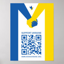 Unterstützung für Ukraine QR-Poster