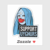 Unterstützung für Uyghurs Aufkleber (Blatt)