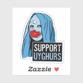 Unterstützung für Uyghurs Aufkleber