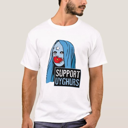 Unterstützung für Uyghurs T-Shirt (Vorderseite)