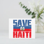 UNTERSTÜTZUNG HAITI POSTKARTE (Stehend Vorderseite)