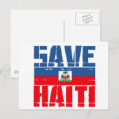 UNTERSTÜTZUNG HAITI POSTKARTE (Vorne/Hinten)
