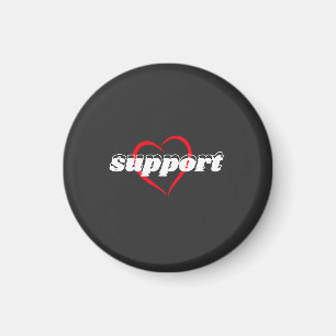 Unterstützung Herz Design – Rotes Liebessymbol mit Magnet