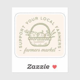 Unterstützung Ihrer lokalen Bauer-Marktlogik Aufkleber