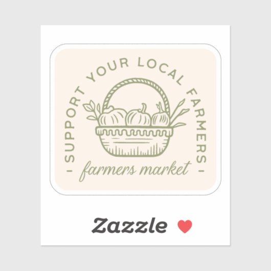 Unterstützung Ihrer lokalen Bauer-Marktlogik Aufkleber (Blatt)