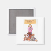 Unterstützung Ihrer lokalen menschlichen Gesellsch Magnet (Vorderseite/Rückseite)