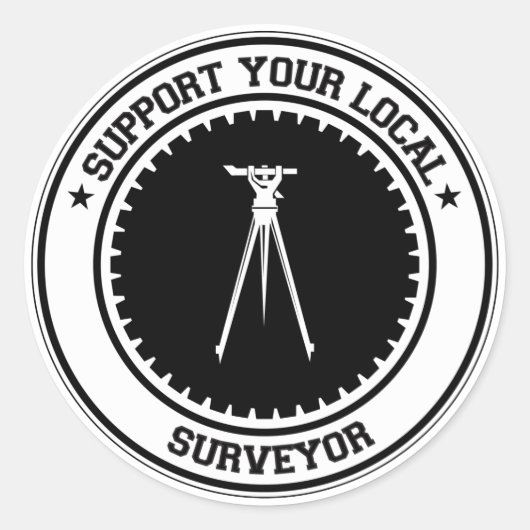 Unterstützung Ihrer lokalen Umgebung Runder Aufkleber (Vorderseite)