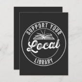Unterstützung Ihres lokalen BibliotheksY Square St Dankeskarte (Vorne/Hinten)