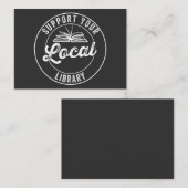 Unterstützung Ihres lokalen BibliotheksY Square St Visitenkarte (Vorne/Hinten)