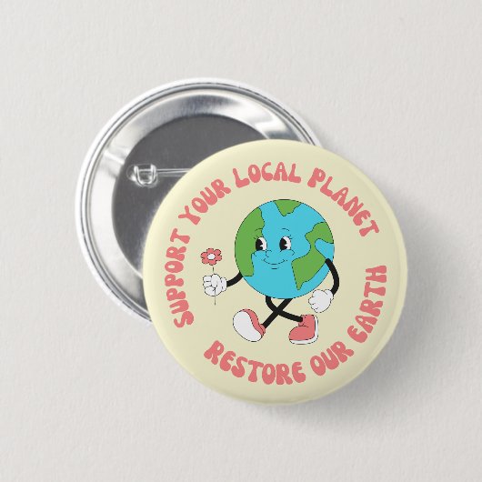 Unterstützung Ihres lokalen Planeten Button (Vorne & Hinten)