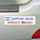 Unterstützung Israel! Klagen Sie Obama an! Autoaufkleber (Auf Auto)