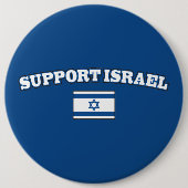 Unterstützung Israel mit Flagge Button (Vorderseite)
