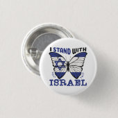 Unterstützung Israels - ich stehe mit Israel Button (Vorne & Hinten)