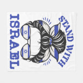 Unterstützung Israels - ich stehe mit Israel Fleecedecke (Vorderseite (Horizontal))