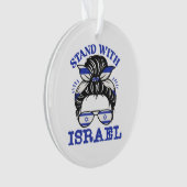 Unterstützung Israels - ich stehe mit Israel Ornament (Vorderseite)