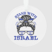 Unterstützung Israels - ich stehe mit Israel Ornament (Rückseite)