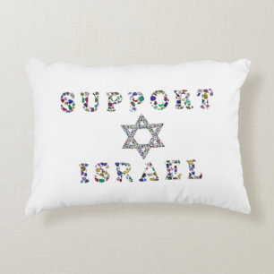 Unterstützung Israels Star von David Typografie Dekokissen