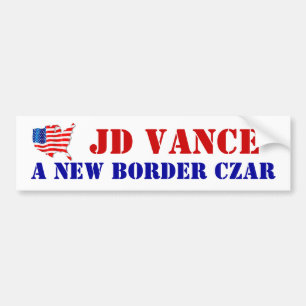 UNTERSTÜTZUNG JD VANCE A NEW BORDER CZAR USA! Flag Autoaufkleber