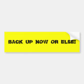 UNTERSTÜTZUNG JETZT ODER SONST! Autoaufkleber (Vorne)