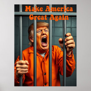 Unterstützung Kamala Walz Justiz Trump Funny Satir Poster