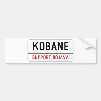 UNTERSTÜTZUNG KOBANE AUTOAUFKLEBER