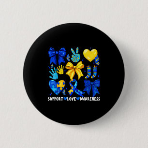 Unterstützung Liebe Bewusstsein 321 Down-Syndrom-T Button