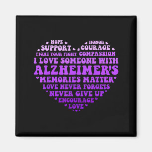 Unterstützung Liebe Heimers Bewusstsein Herz-Typog Magnet