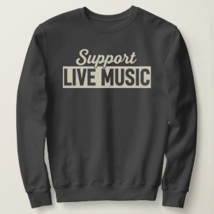 Unterstützung Live-Musik-Konzert Vintage Herren Da Sweatshirt