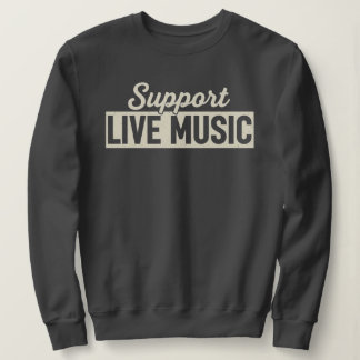 Unterstützung Live-Musik-Konzert Vintage Herren Da Sweatshirt