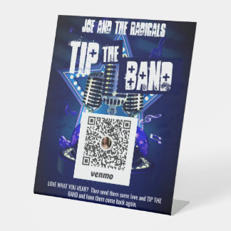 Unterstützung lokaler Band Venmo Pedestal-Zeichen Sockelschild