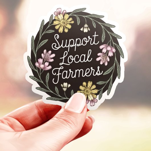 Unterstützung lokaler Bauer Aufkleber