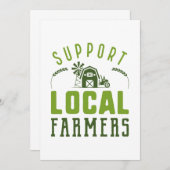 Unterstützung lokaler Bauer Dankeskarte (Vorne/Hinten)