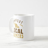 Unterstützung lokaler Bauer Kaffeetasse (Vorderseite Links)