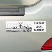 Unterstützung lokaler Bauer Landwirtschaft Autoaufkleber (Auf Auto)