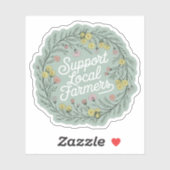 Unterstützung lokaler Bauer Vinyl Aufkleber (Blatt)