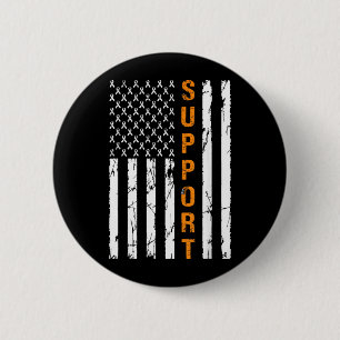 Unterstützung Lustige Leukämie-Bewusstsein Amerika Button