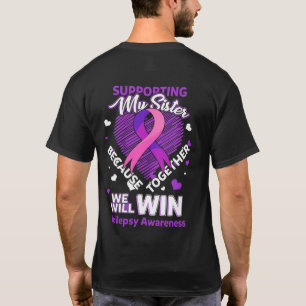 Unterstützung meiner Schwester Epilepsy-Bewusstse T-Shirt
