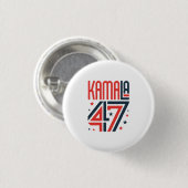 Unterstützung mit der Kampagne von Kamala Harris Button (Vorne & Hinten)