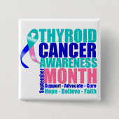 Unterstützung Monat der Schilddrüsenkrebserkrankun Button (Vorderseite)