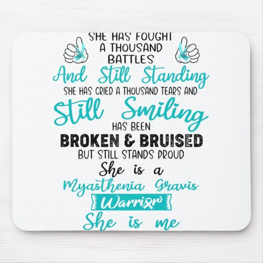 Unterstützung Myasthenia Gravis Kriegspenden Mousepad (Vorne)