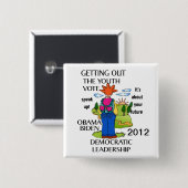UNTERSTÜTZUNG OBAMA 2012 BUTTON (Vorne & Hinten)