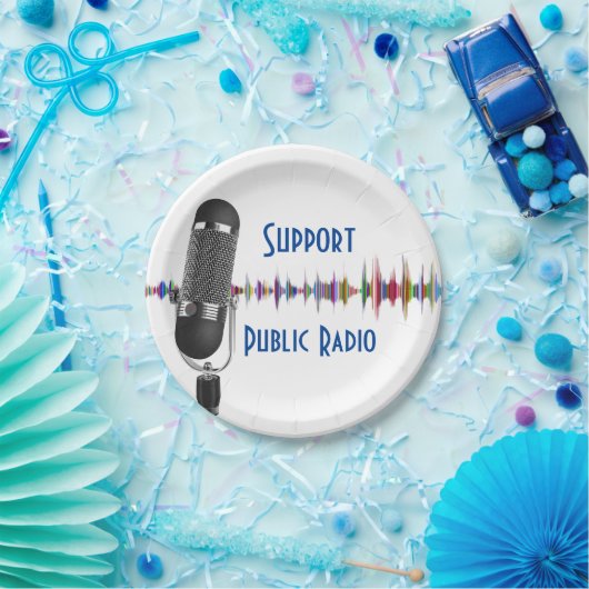 Unterstützung öffentlicher Funkdienste Pappteller (Party)